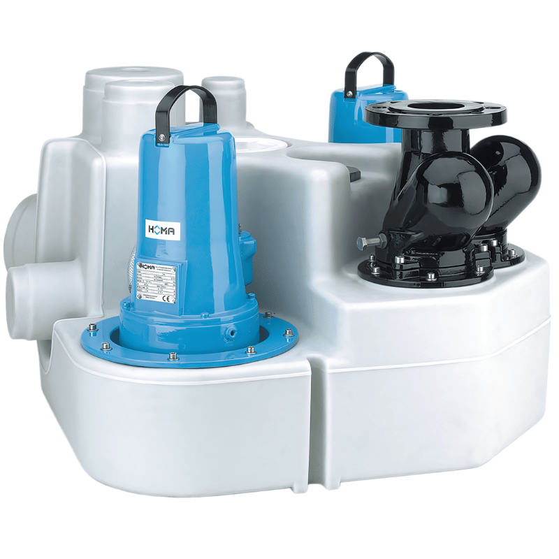 HOMA Sanistar 205 tot 230 afvalwater-opvoerinstallatie dubbelpompsuitvoering