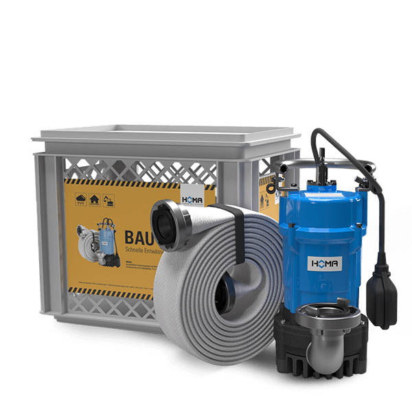 HOMA Bouw-Box R met bouwpomp HBPR504 WA en woelkop