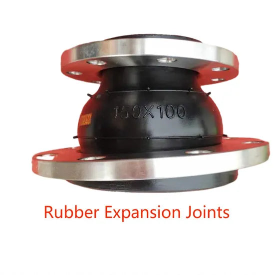 Elastisch rubber overgangsstuk met flenzen DN100 en DN150