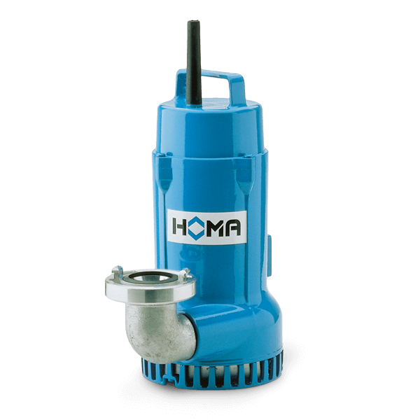 HOMA H16 slijtvaste dompelpomp voor zandhoudend water op de bouwplaats