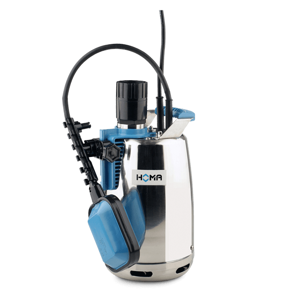 HOMA CR253 WA edelstalen dompelpomp met vlotterschakelaar voor schoon- en vuilwater