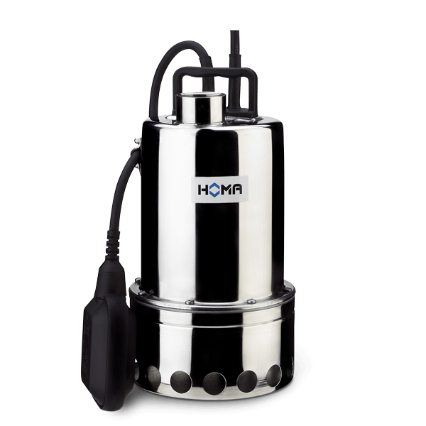 HOMA CR360V edelstalen dompelpomp met vortexwaaier voor vuilwater met vezels