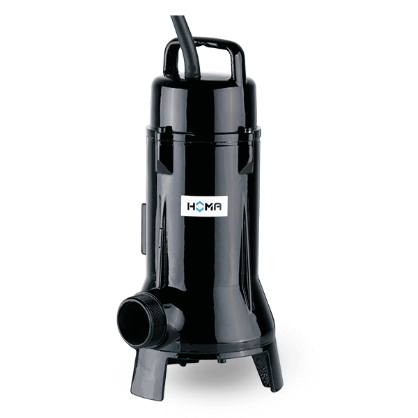 HOMA TP48 vuilwaterpomp met 50 mm vrije doorlaat en edelstalen waaier