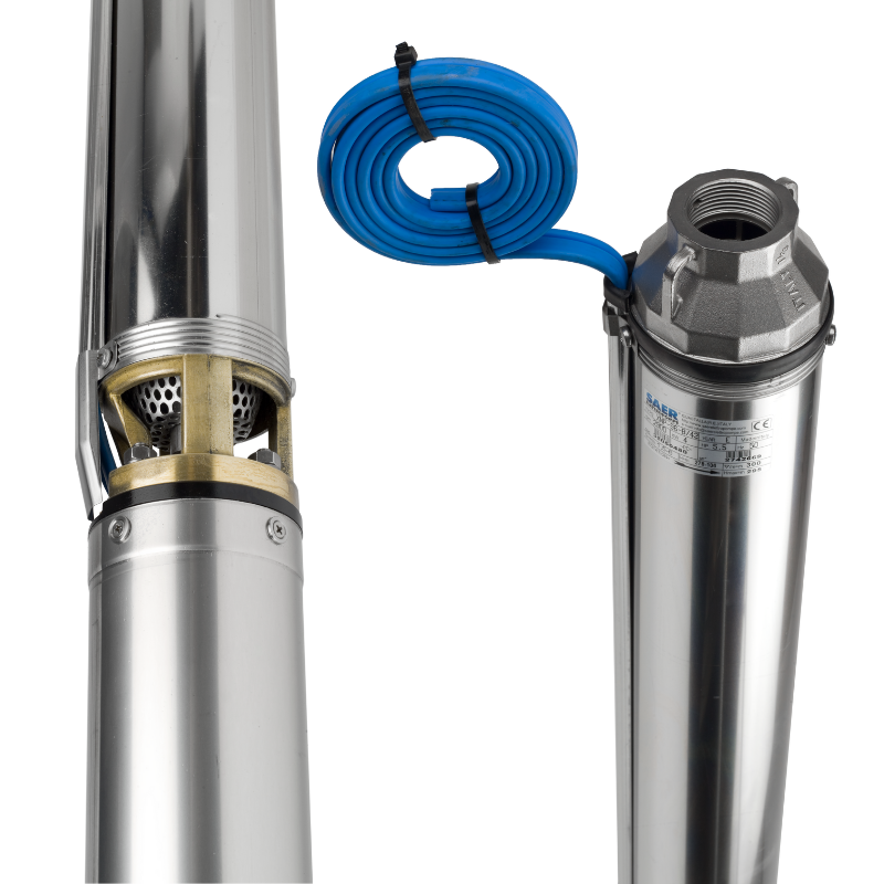 SAER 4” bronpomp 'RVS deepwell pomp'